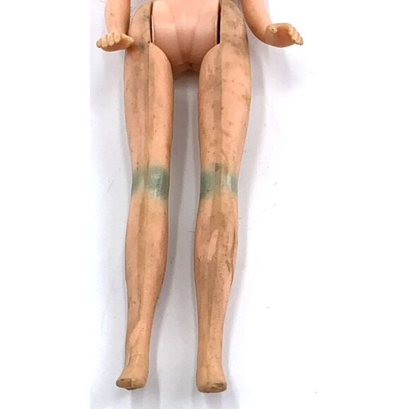 Dawn Doll Topper Red Brunette Hair Rooted Eyelashes Twist and Turn Vintage Flaw - Picture 4 of 8